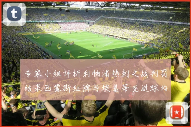 专家小组评析利物浦热刺之战判罚结果西蒙斯红牌与埃基蒂克进球均属合理
